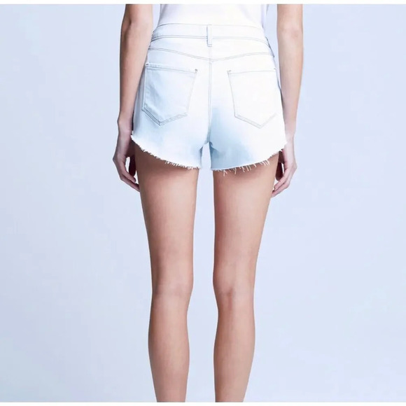L’Agence Women's Size 26 Audrey Mid Rise Cut Off Denim Shorts - Picture 2 of 7